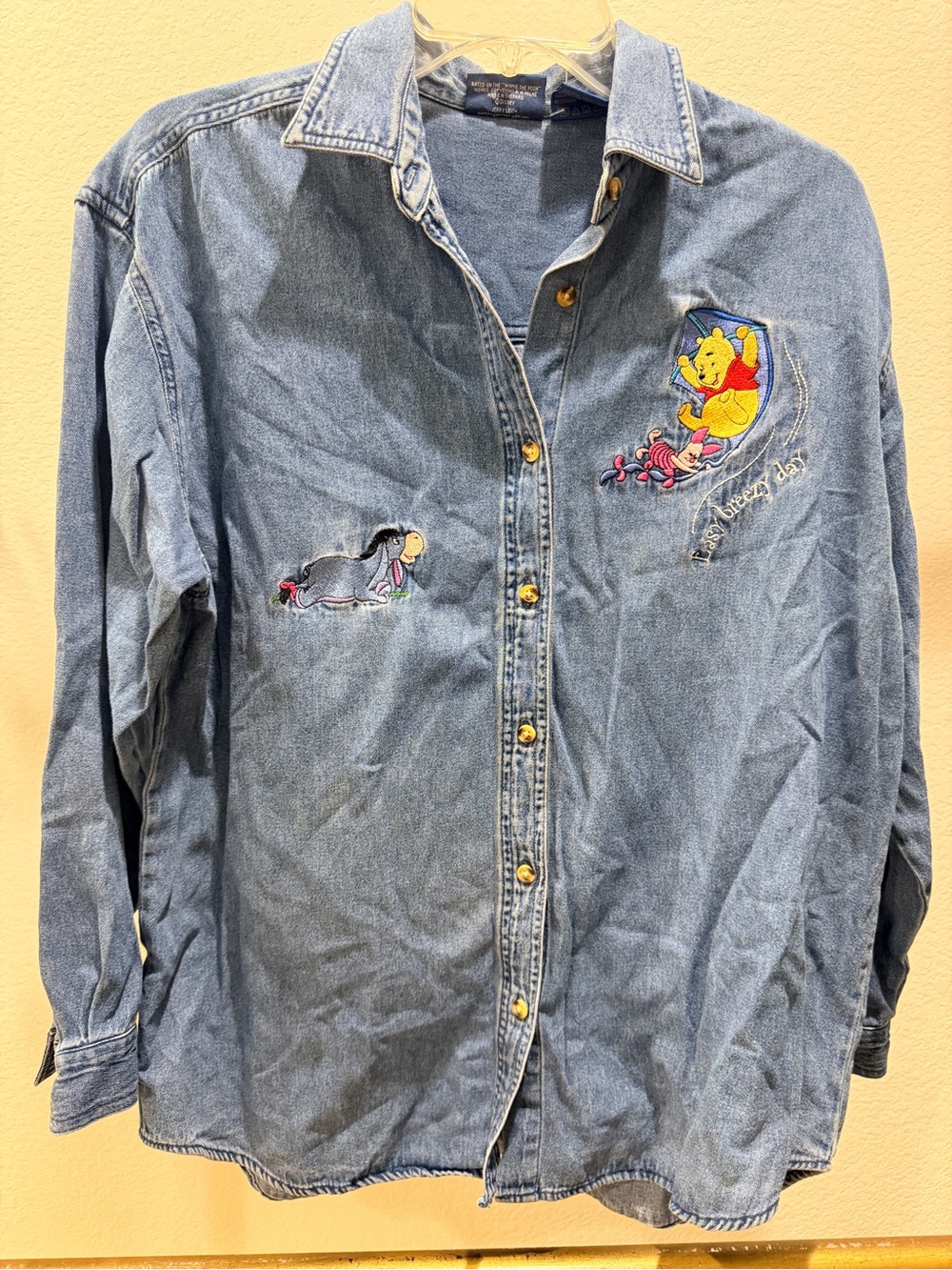 Disney Winnie the Pooh Embroidered Denim Shirt - Women’s M